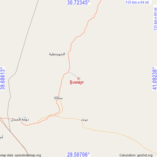 Şuwayr on map