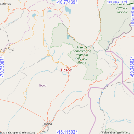 Ticaco on map
