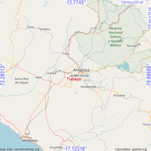 Tiabaya on map