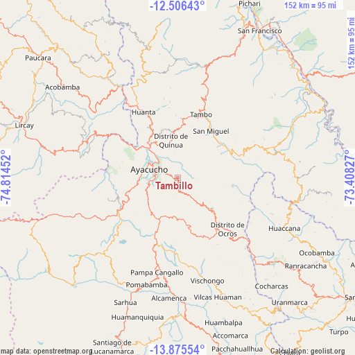 Tambillo on map