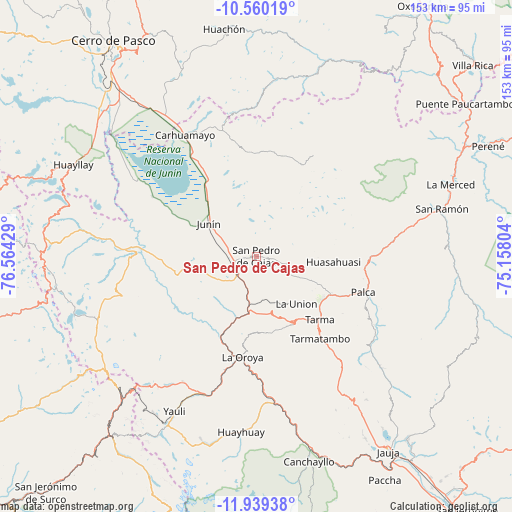 San Pedro de Cajas on map