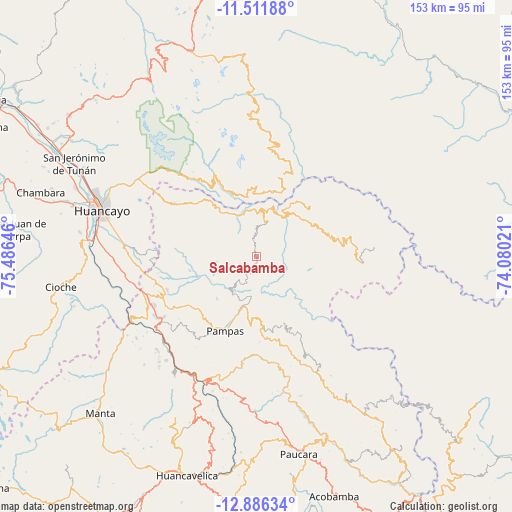 Salcabamba on map