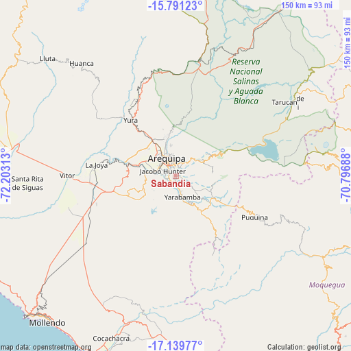 Sabandia on map