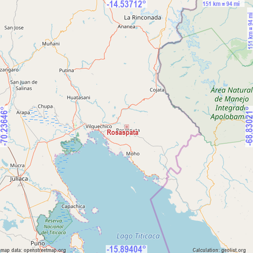 Rosaspata on map