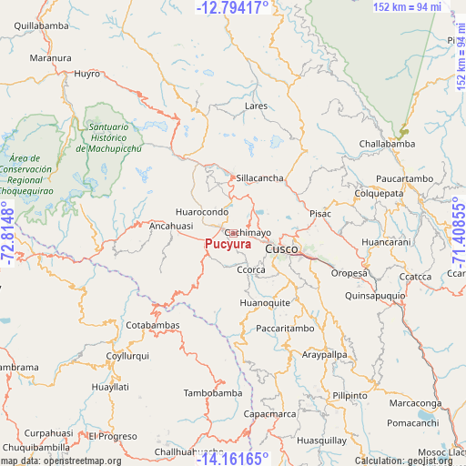 Pucyura on map