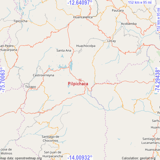 Pilpichaca on map