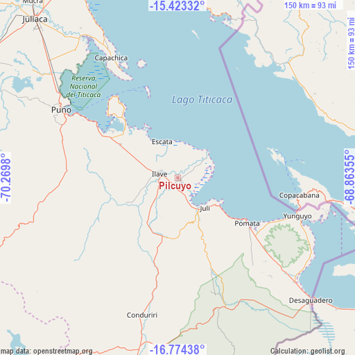 Pilcuyo on map