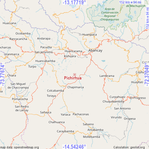 Pichirhua on map