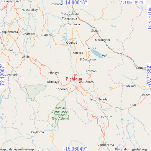 Pichigua on map