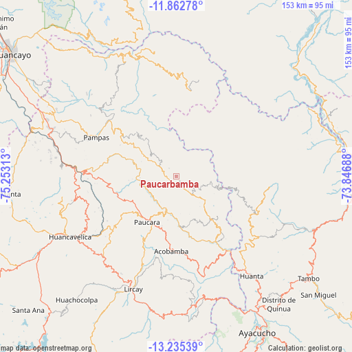 Paucarbamba on map