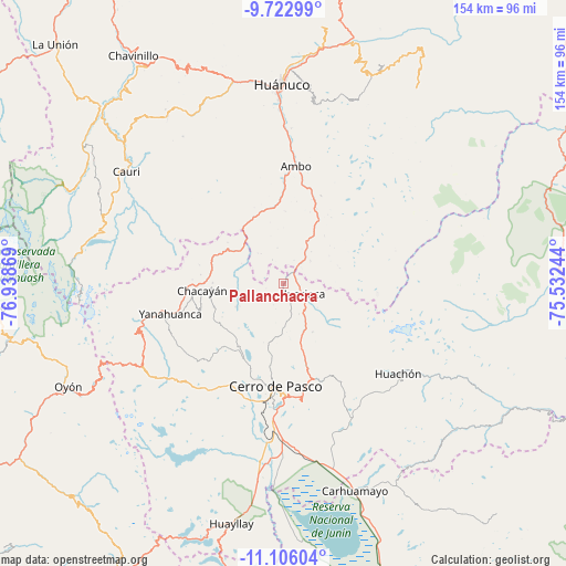 Pallanchacra on map