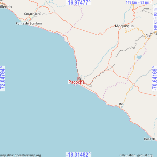 Pacocha on map