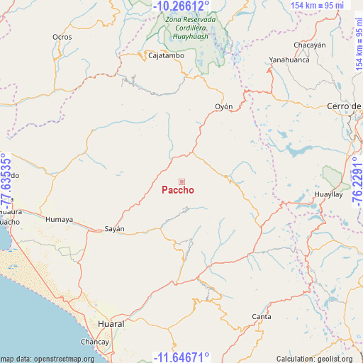 Paccho on map