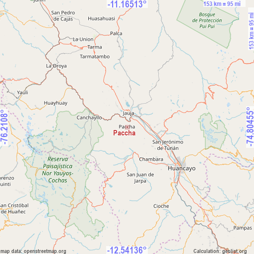 Paccha on map