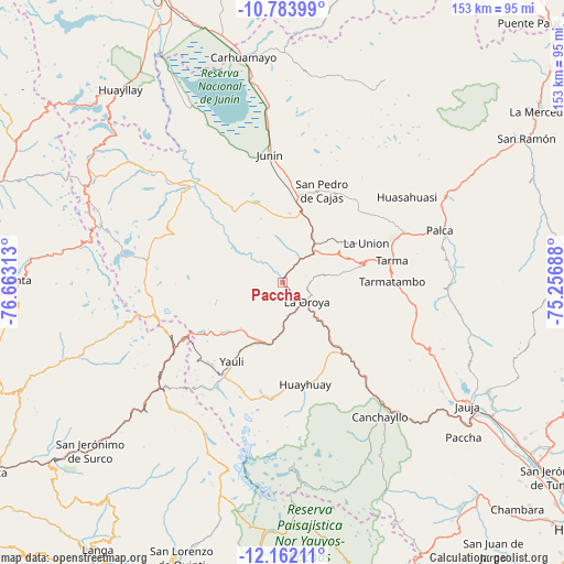 Paccha on map