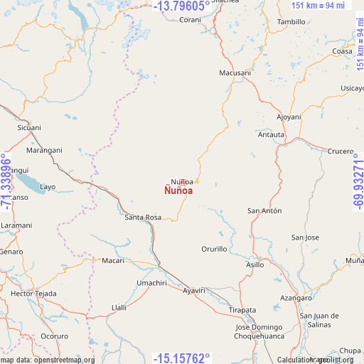 Ñuñoa on map