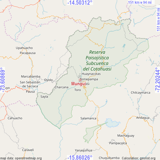 Mungui on map