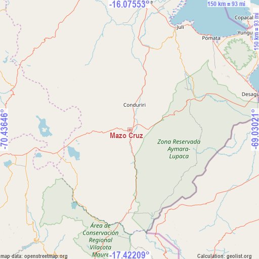 Mazo Cruz on map