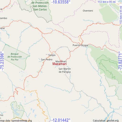 Mazamari on map