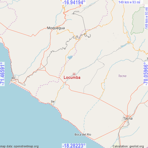Locumba on map