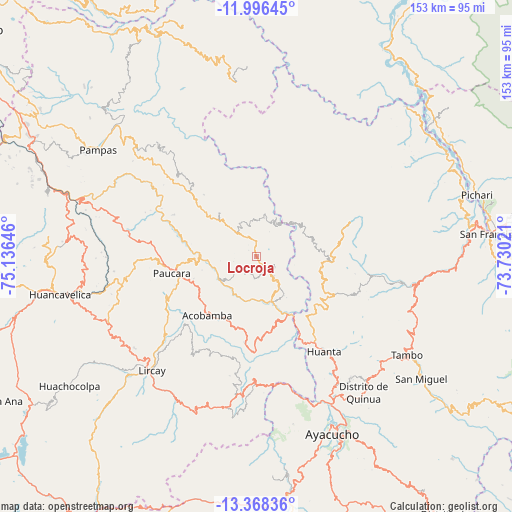 Locroja on map