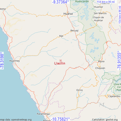Llacllin on map