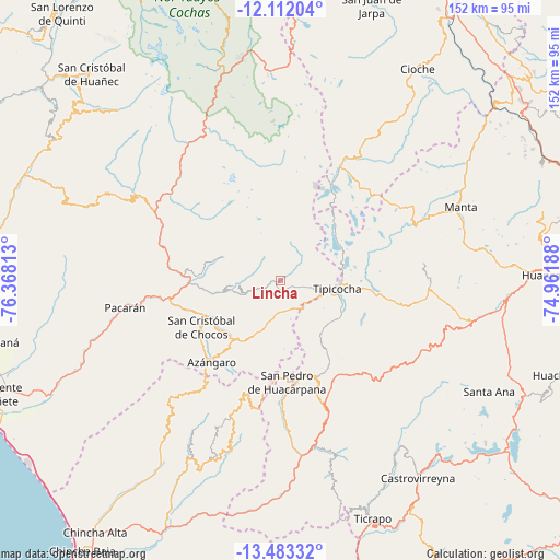 Lincha on map