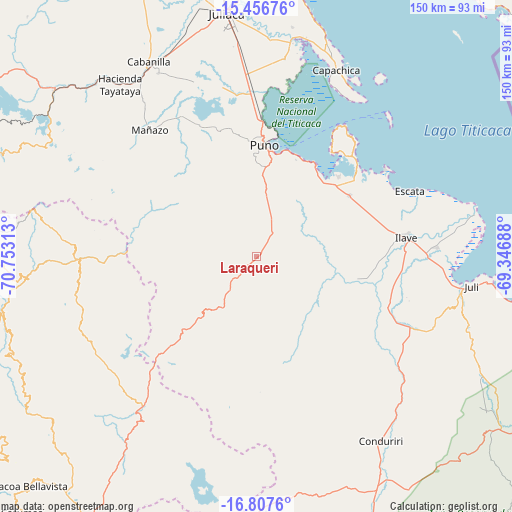 Laraqueri on map