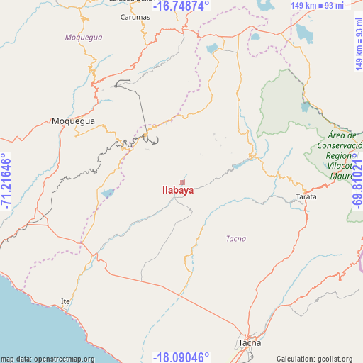 Ilabaya on map