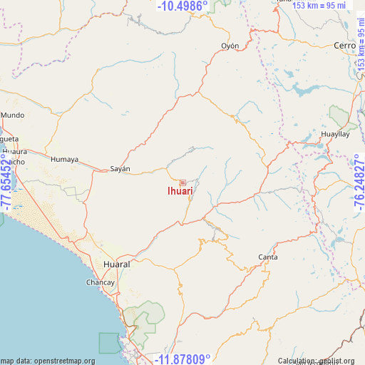 Ihuari on map