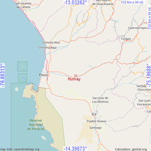 Humay on map