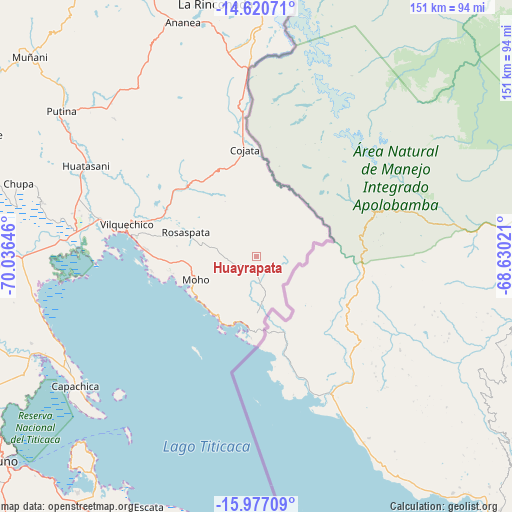 Huayrapata on map