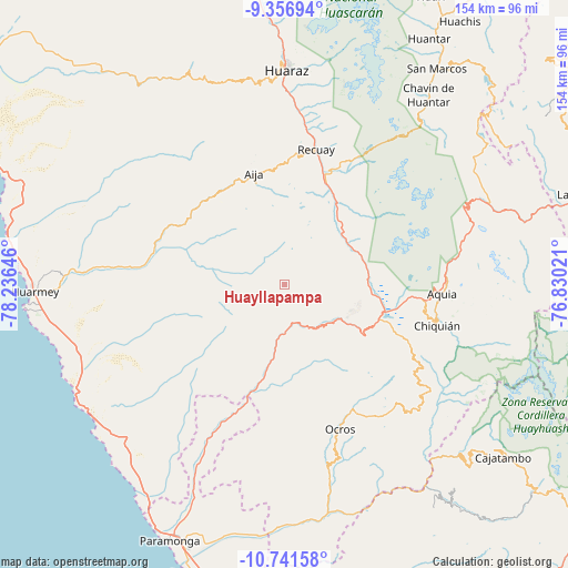Huayllapampa on map