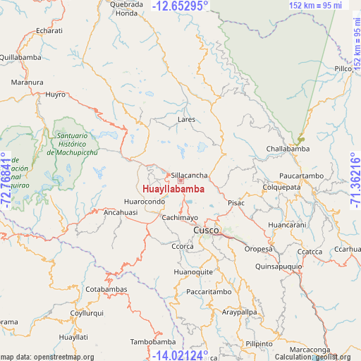 Huayllabamba on map