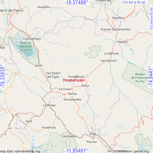 Huasahuasi on map