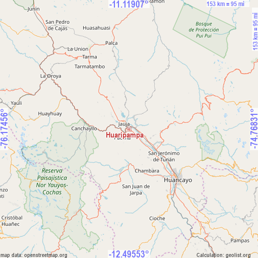 Huaripampa on map