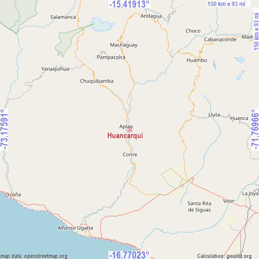 Huancarqui on map