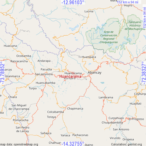 Huancarama on map