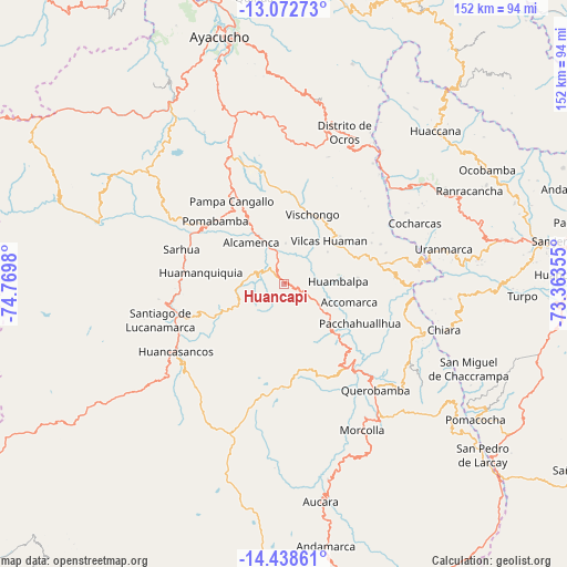 Huancapi on map