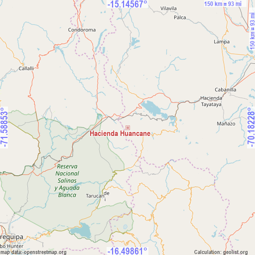 Hacienda Huancane on map