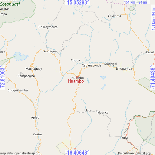 Huambo on map