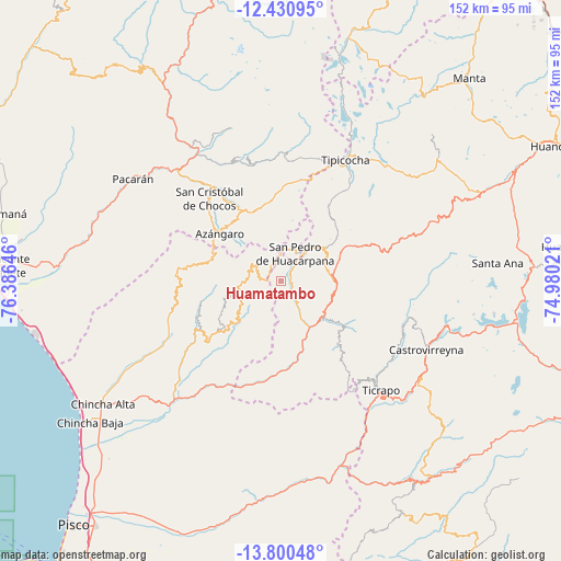 Huamatambo on map