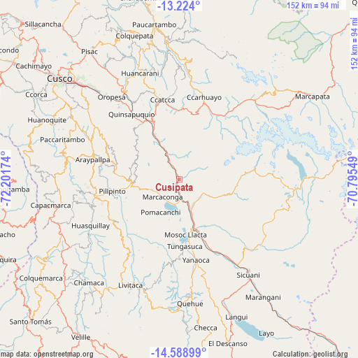 Cusipata on map