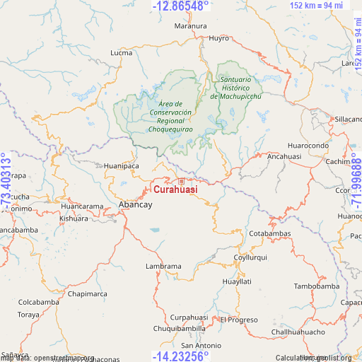 Curahuasi on map