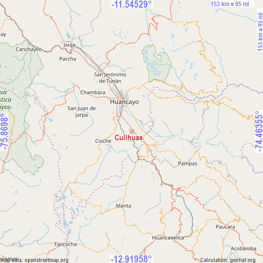 Cullhuas on map