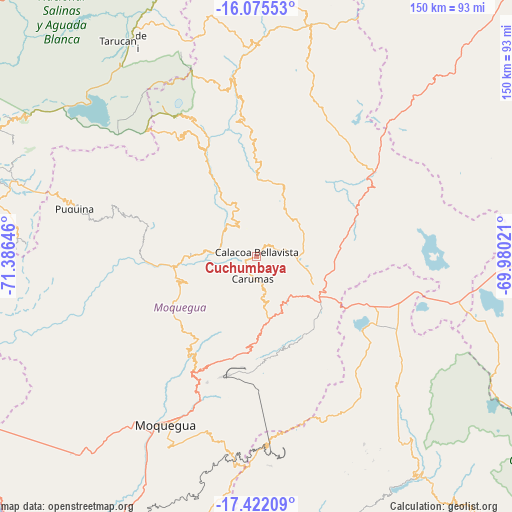 Cuchumbaya on map