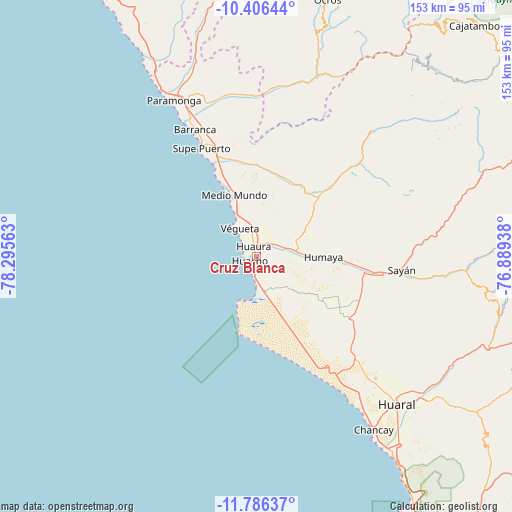 Cruz Blanca on map
