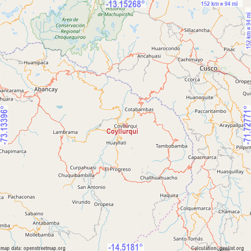Coyllurqui on map