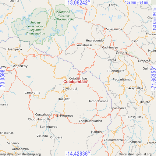 Cotabambas on map