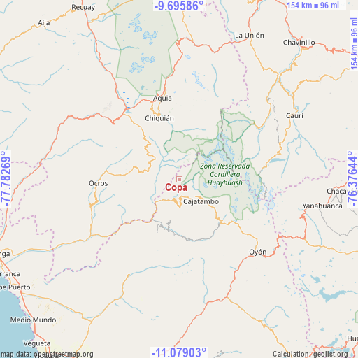 Copa on map